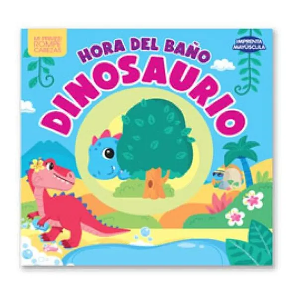 Historias redondas. hora del baño dinosaurio (rompecabezas de 2 piezas)