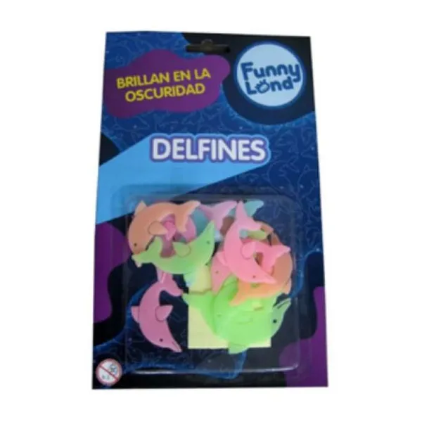 Glow dolphins 15 pcs mixed color