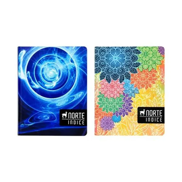 Cuaderno 16x21 rayado con índice 50h x1 modelos surtidos norte