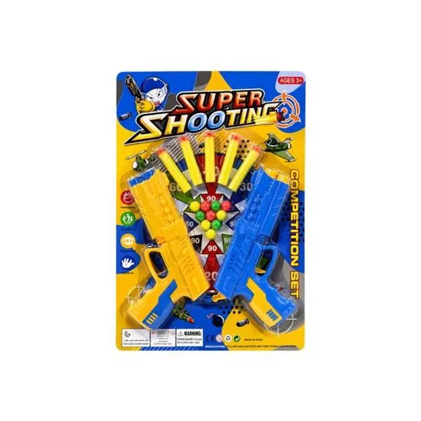 Pistolas lanza dardos y bolas x2 en blister 27x38 cm