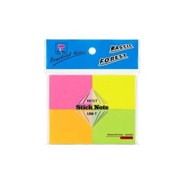 Notas autoadhesivas fluo 76x101 mm 100h