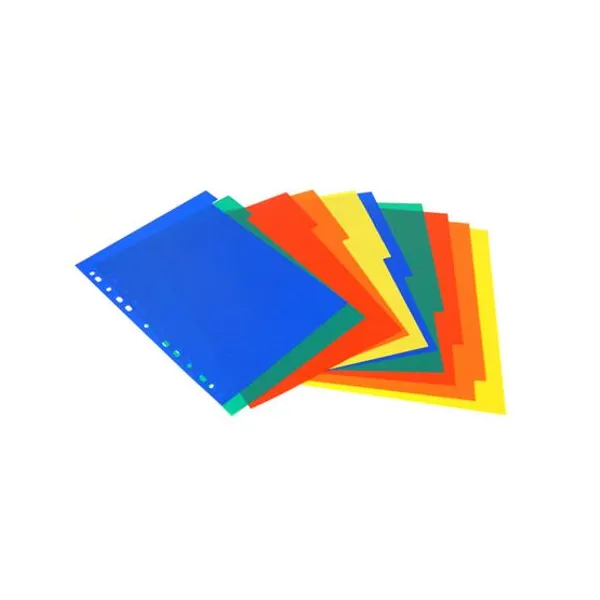 Separador pvc lama tamaño a4 5 posic.150 micrones