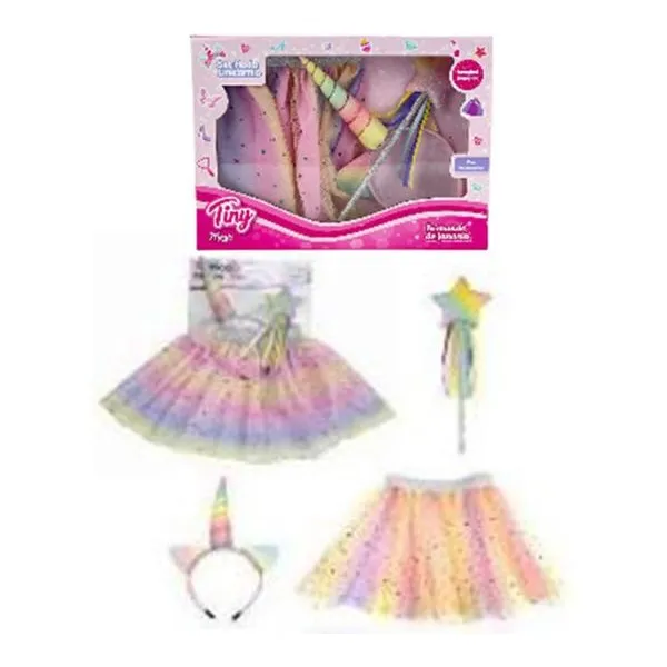 Set princesas unicornio vestido, alas y varita mágica Tiny 36 26 cm