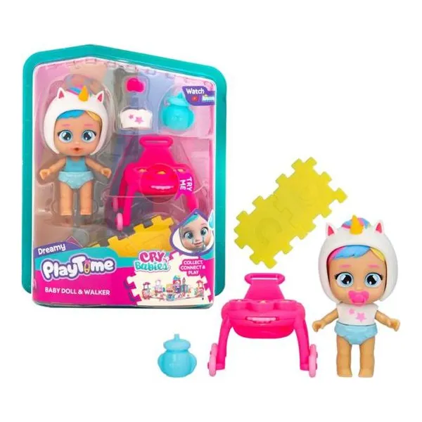 Cry babies muñeca dreamy 9 cm con andador interactivo