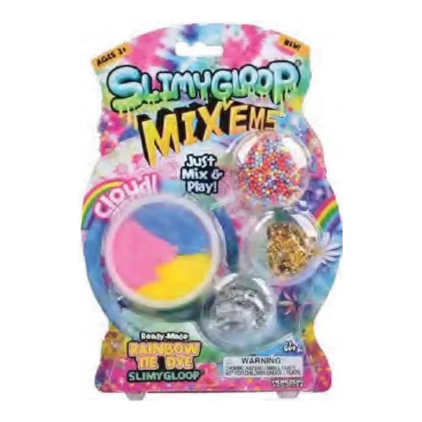 Slimygloop mix'ems rainbow tie dye - cloud mix and play