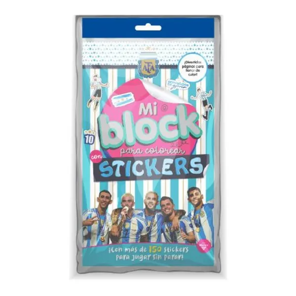 AFA mi block para colorear con stickers