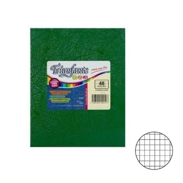 Cuaderno 19x24 cuadriculado grande 48h t/d 123 araña