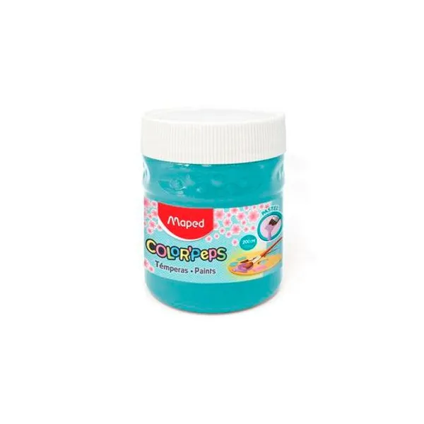 Témpera pastel celeste en pote 200cc Maped