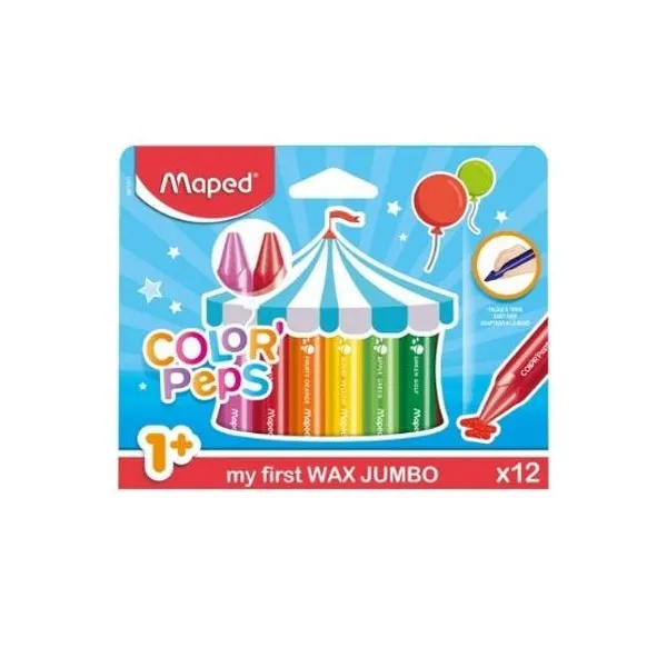 Ceritas Maped colorpeps crayons jumbo x12 col.