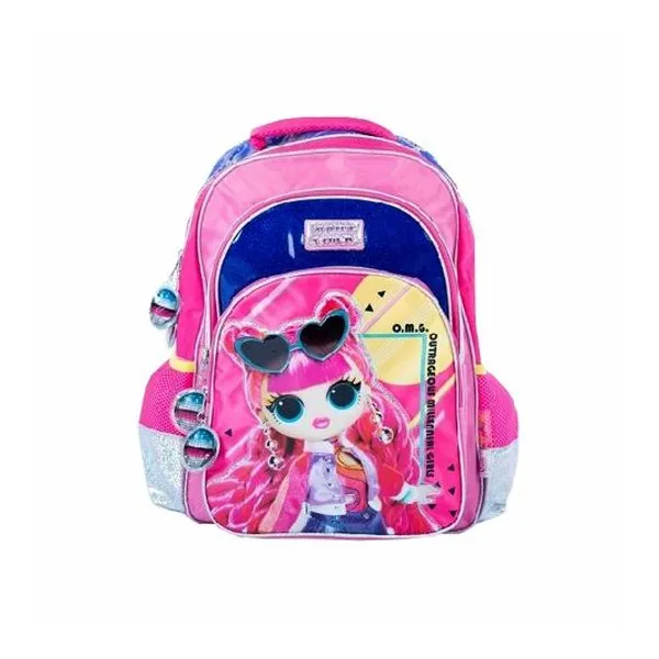 Mochila 17" espalda lol con glitter wabro