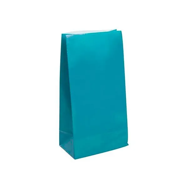 Sobre bolsa cotillon turquesa 12.5x26 cm x25 unidadesmedoro