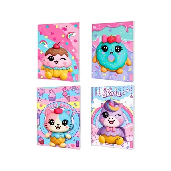 Cuaderno 15x21 rayado 48h hello nena tapa flexible x1 modelos surtidos Skora