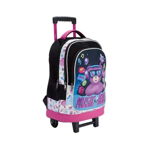 Mochila 18" con carro 3d osito Filgo