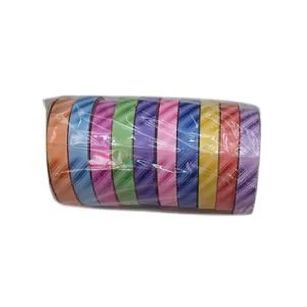 Cinta para regalo rayada 16mmx7 mts x10 rollos