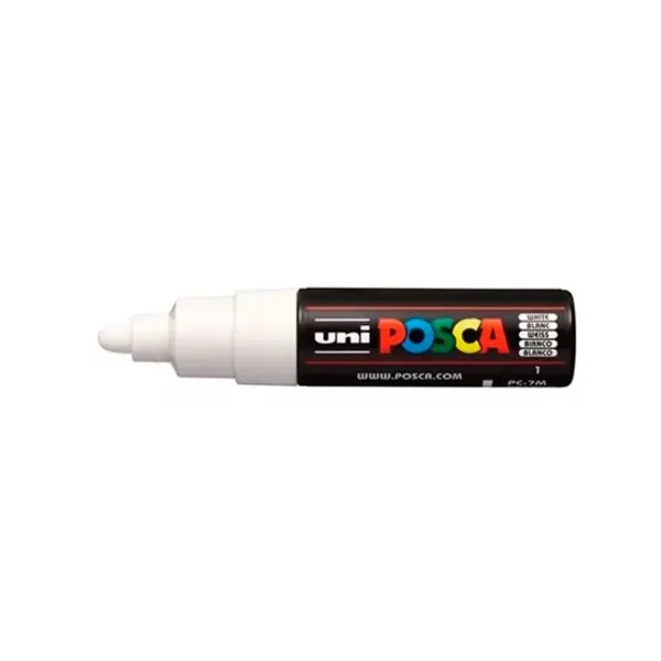 Marcador Uni posca al agua para extra g.blanco