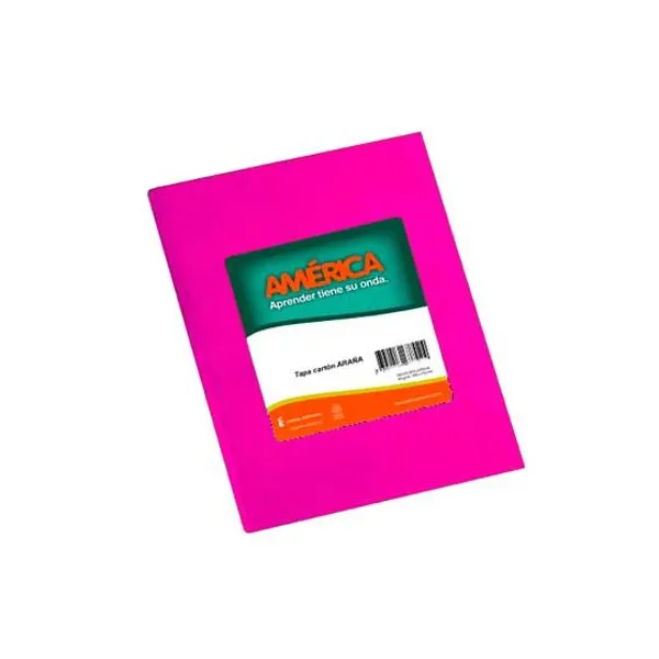 Cuaderno tapa dura América forr.x 42 hs.ray.rosa