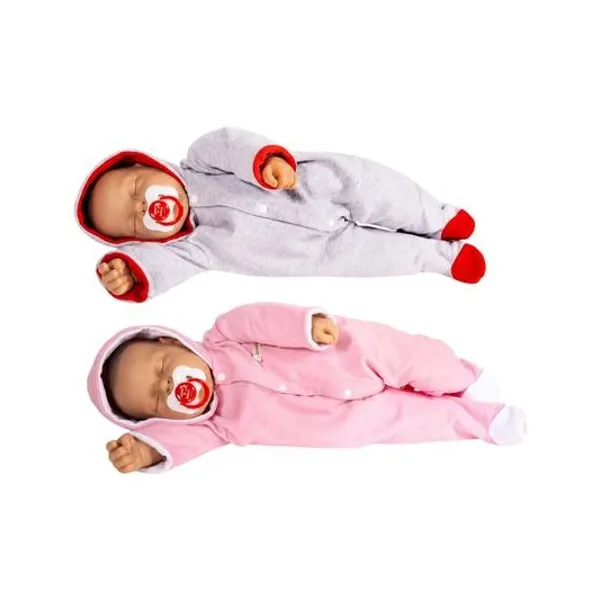 Bebé feli cuerpo soft con chupete, dni y librito 58 cm casita modelos surtidos