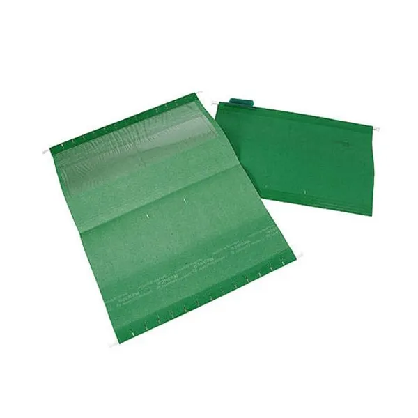 Carpeta colgante nepaco pluss cartulina con visor verde noche cj.x 25 unid.