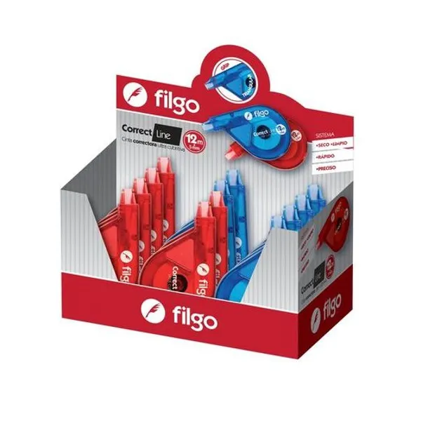 Cinta correctora 12 mts correct line 506 caja x12 Filgo -