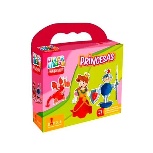 Set de masas divermasa: princesas en caja 14.5x16 cm -