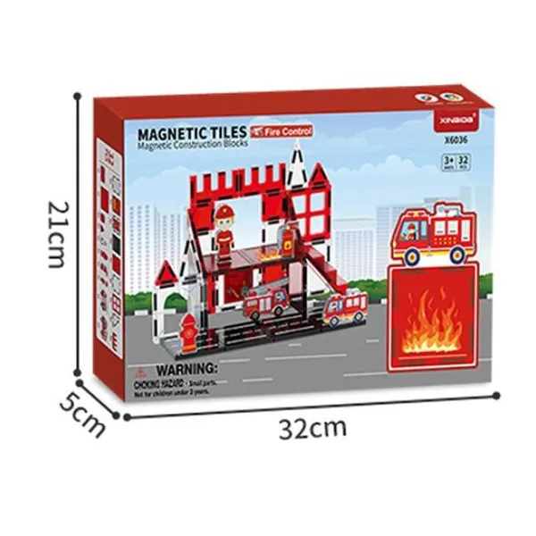 Bloques magnéticos temática bomberos