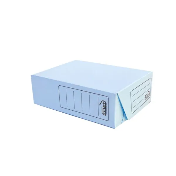 Caja archivo plana plástica t/ofic.l/12 cmpastel celeste