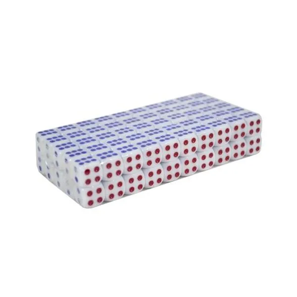 Dados blancos 13mmx13 mm x100 unidades