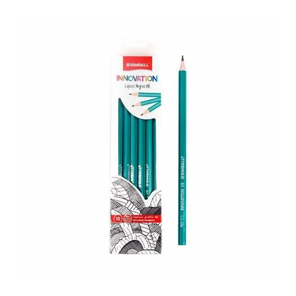Lápiz grafito negro hb caja x12 unidades Simball