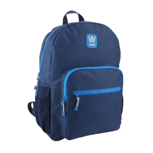Wbr mochila 17" espalda -escolar- "azul