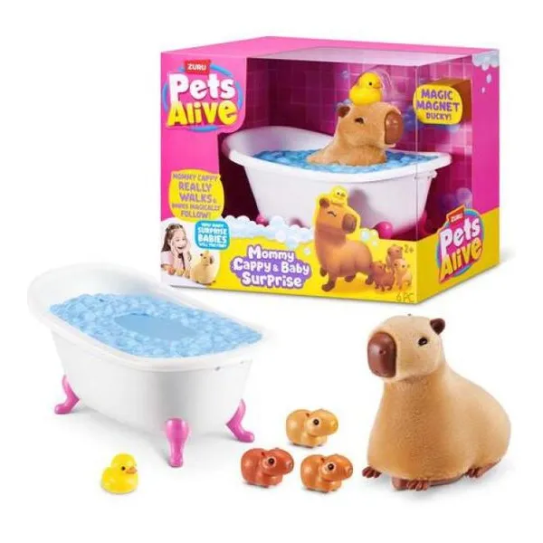 Alive pets mamá capibara y bebé interactivo