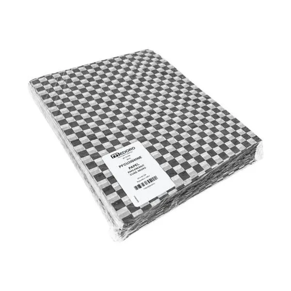 Papel parafinado cuadros negros 30x40 cm x1000 hojas medoro