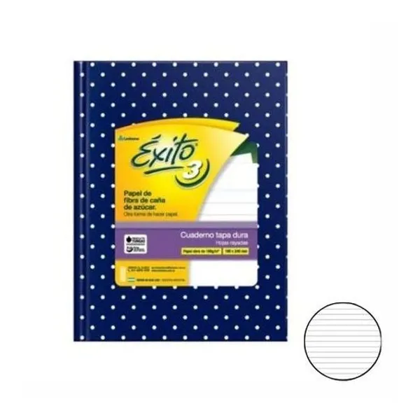 Cuaderno 19x24 rayado t/d univ lunar azul 48h Éxito