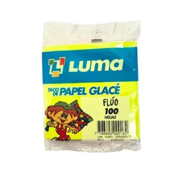 Papel glace luma fluo taco x100 hjs.