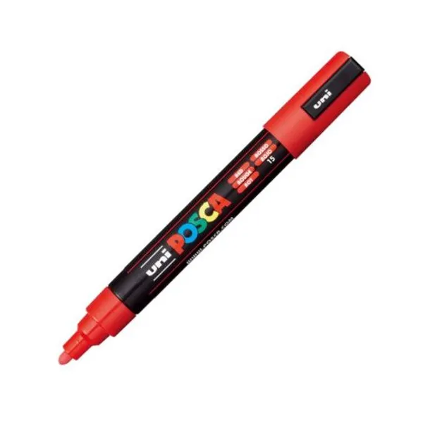 Marcador Uni posca al agua para g.rojo