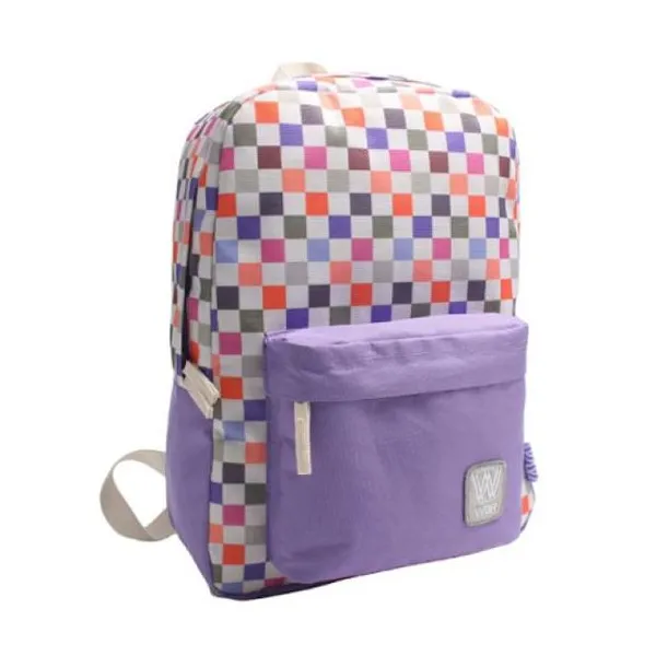 Wbr mochila 16" espalda -cuadros- "multicolor