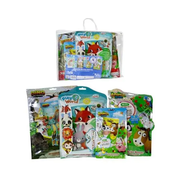 Set de 4 juegos didacticos: pequeñas grandes historias en bolsa 39x29 cm Kreker