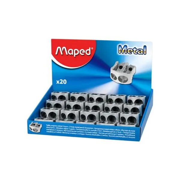 Sacapunta metal eco 2 filos caja x20 unidades Maped