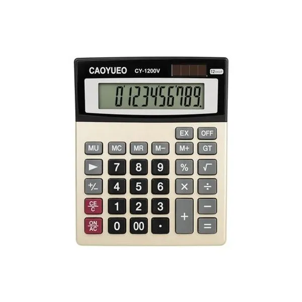 Calculadora 12 digitos 14.5x19 cm en caja caoyueo