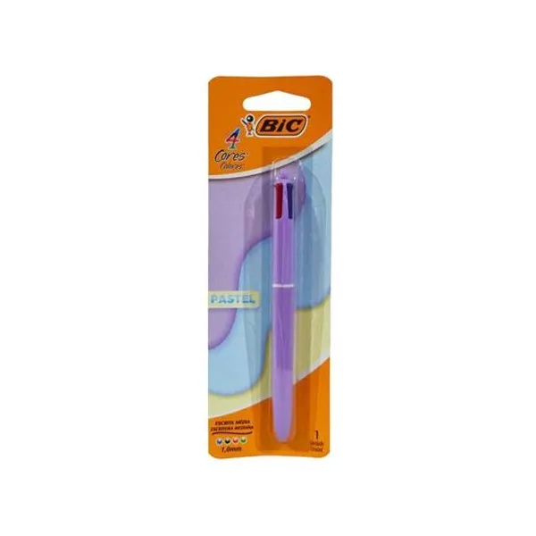 Bolígrafo 4 colores pastel 1.0 mm blister x unidad BIC