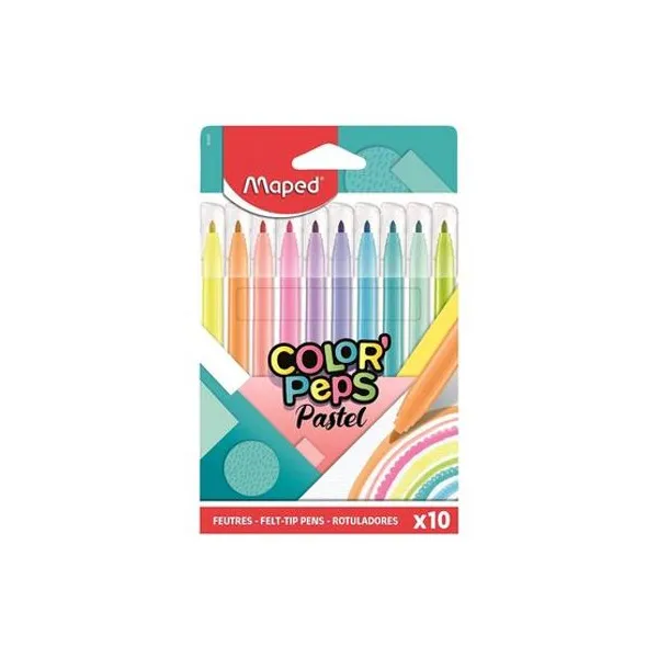 Marcador color peps pastel caja x10 Maped