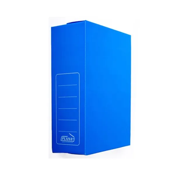 Caja archivo plana plástica t/ofic.l/18 cmazul
