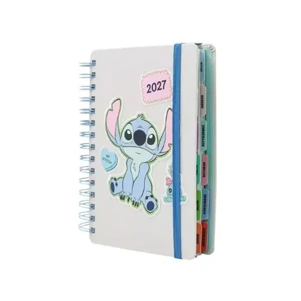 Agenda Mooving n.° 7 diaria espiral Stitch 2027