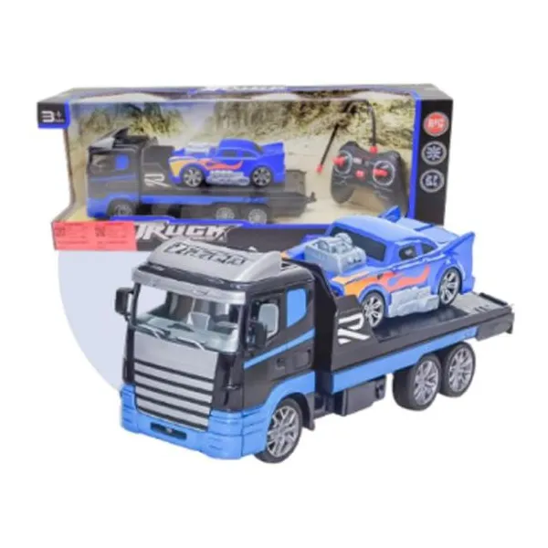Truck control remoto con auto de carrera