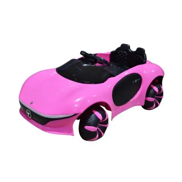 Auto convertible rosa a batería 12v con luz, sonido y control remoto 120x65x45 cm