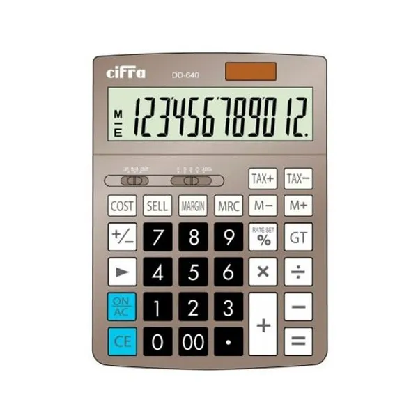 Calculadora cifra dt-640 12 dig.dual escritorio