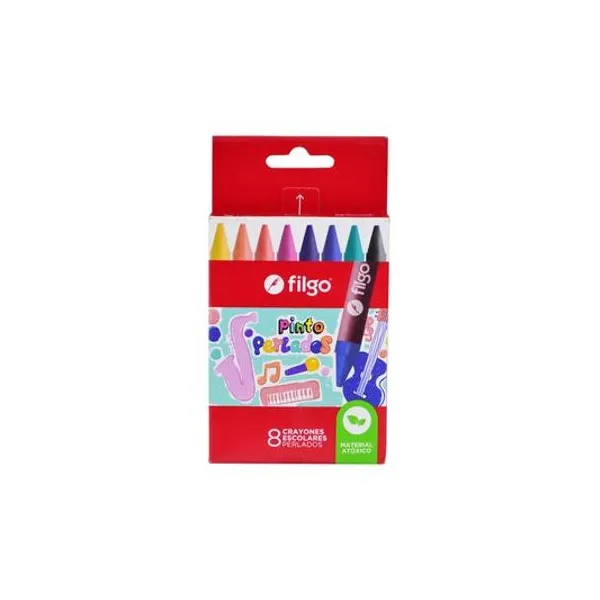 Crayón de cera perlados Pinto caja x8 Filgo - wxc