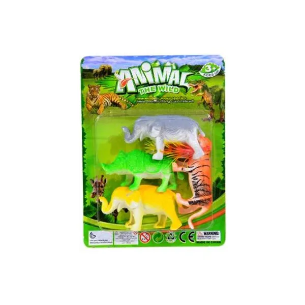 Set de animales de la selva 5pzs en blister 14x18.5 cm