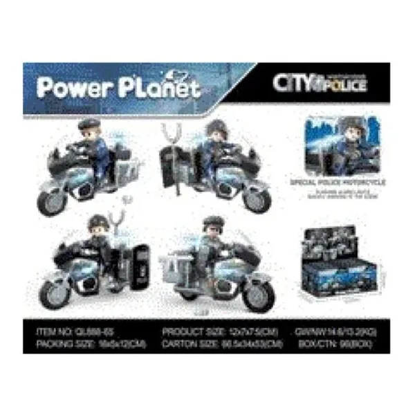 Motocicleta policial con luz