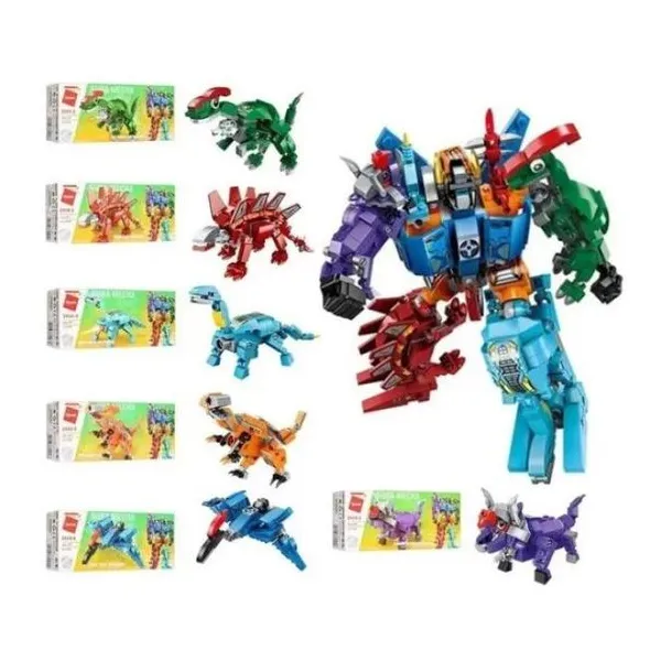 Qman dinosaurios block sura mecha surtidos (display x6pz )con u (c1414)