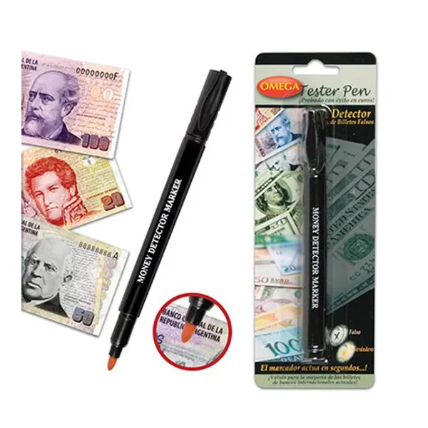 Lápiz detector de billetes falsos omega